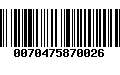 Código de Barras 0070475870026