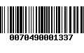 Código de Barras 0070490001337