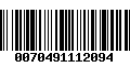 Código de Barras 0070491112094