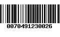 Código de Barras 0070491230026