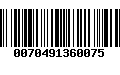 Código de Barras 0070491360075