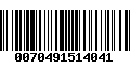 Código de Barras 0070491514041