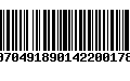 Código de Barras 00704918901422001781