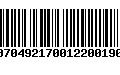 Código de Barras 00704921700122001909