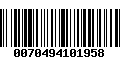 Código de Barras 0070494101958