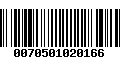 Código de Barras 0070501020166