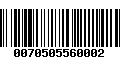 Código de Barras 0070505560002