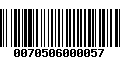 Código de Barras 0070506000057