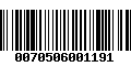 Código de Barras 0070506001191