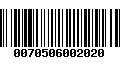 Código de Barras 0070506002020