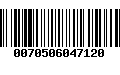 Código de Barras 0070506047120