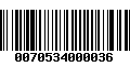 Código de Barras 0070534000036