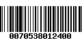 Código de Barras 0070538012400