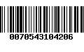 Código de Barras 0070543104206