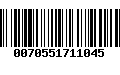 Código de Barras 0070551711045