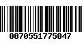 Código de Barras 0070551775047