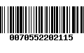 Código de Barras 0070552202115