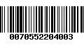 Código de Barras 0070552204003