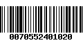 Código de Barras 0070552401020