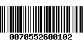 Código de Barras 0070552600102