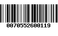 Código de Barras 0070552600119