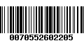 Código de Barras 0070552602205