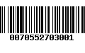 Código de Barras 0070552703001