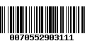 Código de Barras 0070552903111