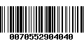 Código de Barras 0070552904040