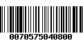 Código de Barras 0070575040800