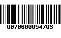 Código de Barras 0070600054703