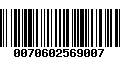 Código de Barras 0070602569007