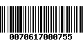 Código de Barras 0070617000755