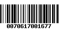 Código de Barras 0070617001677