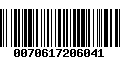 Código de Barras 0070617206041