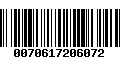 Código de Barras 0070617206072