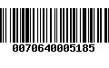 Código de Barras 0070640005185