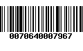 Código de Barras 0070640007967