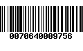 Código de Barras 0070640009756