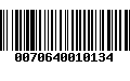 Código de Barras 0070640010134