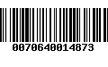 Código de Barras 0070640014873