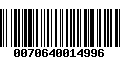 Código de Barras 0070640014996