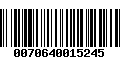 Código de Barras 0070640015245