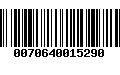 Código de Barras 0070640015290