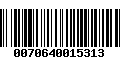 Código de Barras 0070640015313