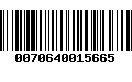 Código de Barras 0070640015665