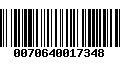 Código de Barras 0070640017348