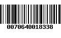 Código de Barras 0070640018338