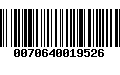 Código de Barras 0070640019526