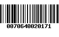 Código de Barras 0070640020171